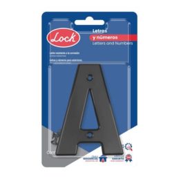 Letra A bold 4" negro Lock