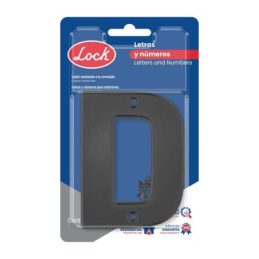 Letra D bold 4" negro Lock