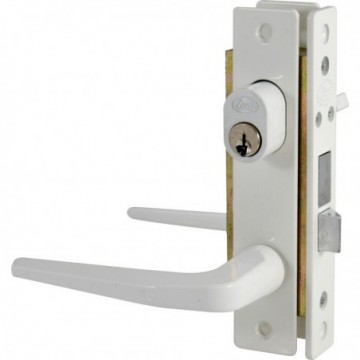 16CL Cerradura aluminio basic sencilla color blanco Lock