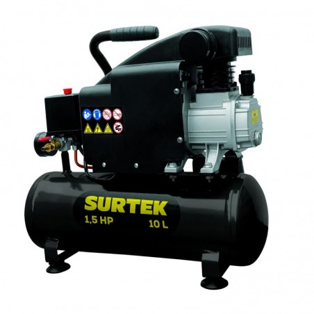 COMP410 Compresor de aire horizontal con capacidad del tanque de 10 L Surtek