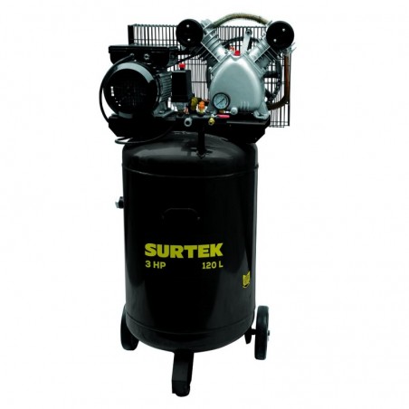 COMP6120V Compresor de aire vertical con capacidad del tanque de 120 L Surtek