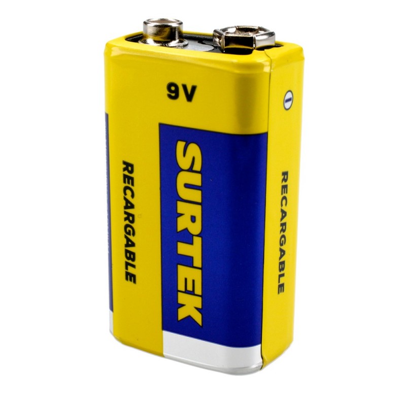 Pila recargable de 9 volts Surtek. PR9V